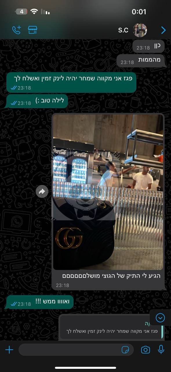 שיתוף של לקוחה תיק גוצי NT181