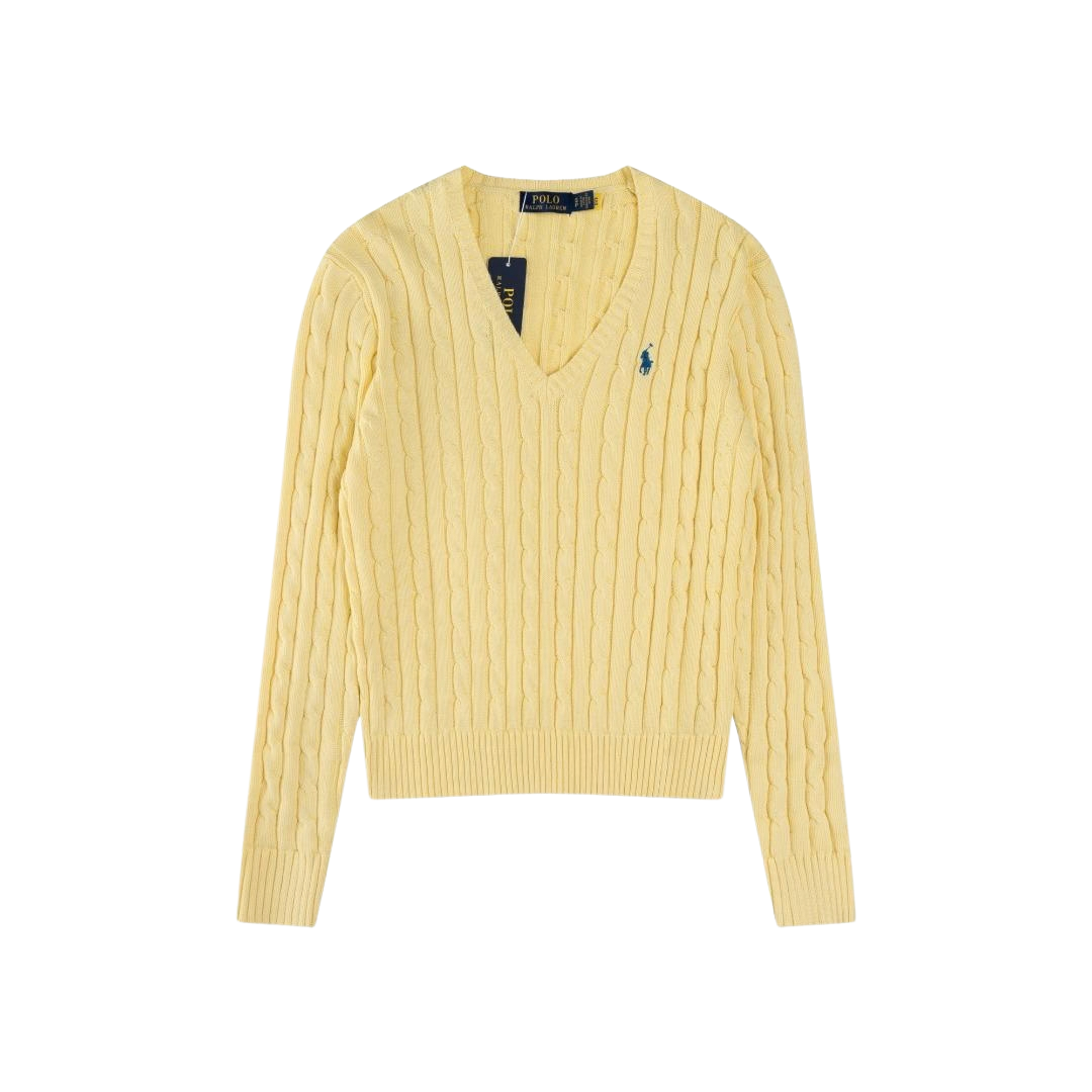 ⁦סריג Polo Ralph Lauren צווארון V נשים⁩ – תמונה ⁦1⁩