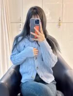 ⁦קרדיגן סריג פולו נשים⁩ – תמונה ⁦3⁩