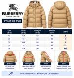⁦מעיל פוך Burberry לגברים⁩ – תמונה ⁦2⁩
